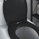 vidaXL WC ülőke Fekete 47 x 37 x 4 cm Duroplast
