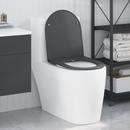 vidaXL WC ülőke Antracit 47 x 36 x 3,4 cm Duroplast