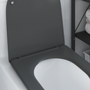 vidaXL WC ülőke Antracit 47 x 36 x 3,4 cm Duroplast