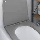 vidaXL WC ülőke Szürke 47 x 36 x 3,4 cm Duroplast
