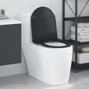 vidaXL WC ülőke Fekete 47 x 36 x 3,4 cm Duroplast