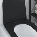 vidaXL WC ülőke Fekete 47 x 36 x 3,4 cm Duroplast