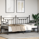 vidaXL Nappali ágykeret Fekete 107 x 203 cm Acél