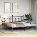 vidaXL Nappali ágykeret Fekete 90 x 200 cm Acél
