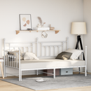 vidaXL Nappali ágykeret Fehér 90 x 190 cm Acél