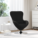 vidaXL Tojásfotel Fekete 63 x 73 x 90 cm szövet