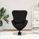 vidaXL Tojásfotel Fekete 63 x 73 x 90 cm szövet