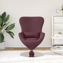 vidaXL Tojásfotel Lila 63 x 73 x 90 cm szövet