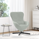 vidaXL Tojásfotel Világosszürke 63 x 73 x 90 cm Bársony