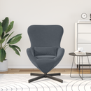 vidaXL Tojásfotel Sötétszürke 63 x 73 x 90 cm Bársony