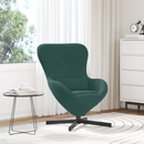 vidaXL Tojásfotel Sötétzöld 63 x 73 x 90 cm Bársony