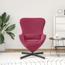 vidaXL Tojásfotel Bordó 63 x 73 x 90 cm Bársony