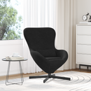 vidaXL Tojásfotel Fekete 63 x 73 x 90 cm Bársony