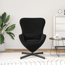 vidaXL Tojásfotel Fekete 63 x 73 x 90 cm Bársony