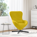 vidaXL Tojásfotel Sárga 63 x 73 x 90 cm Bársony