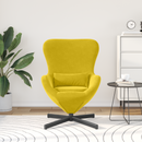 vidaXL Tojásfotel Sárga 63 x 73 x 90 cm Bársony