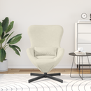 vidaXL Tojásfotel Krém 63 x 73 x 90 cm Bársony