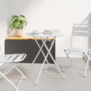 vidaXL Bisztróasztal Fehér 55 x 55 x 72,5 cm Porfestett acél