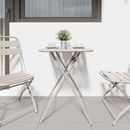 vidaXL Bisztróasztal Bézs 55 x 55 x 72,5 cm Porfestett acél