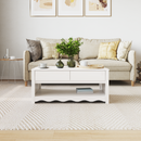 vidaXL Dohányzóasztal Drammen Fehér 99 x 55 x 45 cm Tömör fenyőfa