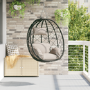 vidaXL Függő tojás szék Tópszínű 91,5 x 54,5 x 107 cm polirattan