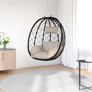 vidaXL Függő tojás szék Tópszínű 91,5 x 54,5 x 107 cm polirattan