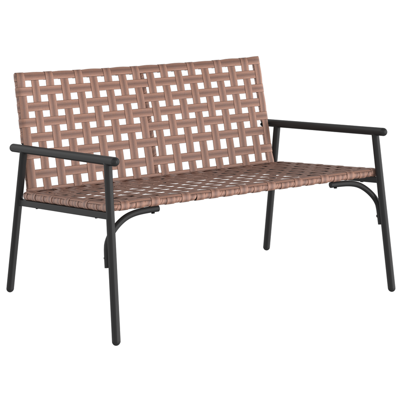 vidaXL Kerti Szék Fekete 113 x 79 x 75cm polirattan