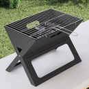 vidaXL Kültéri grill Fekete 46 x 31 x 31 cm Acél