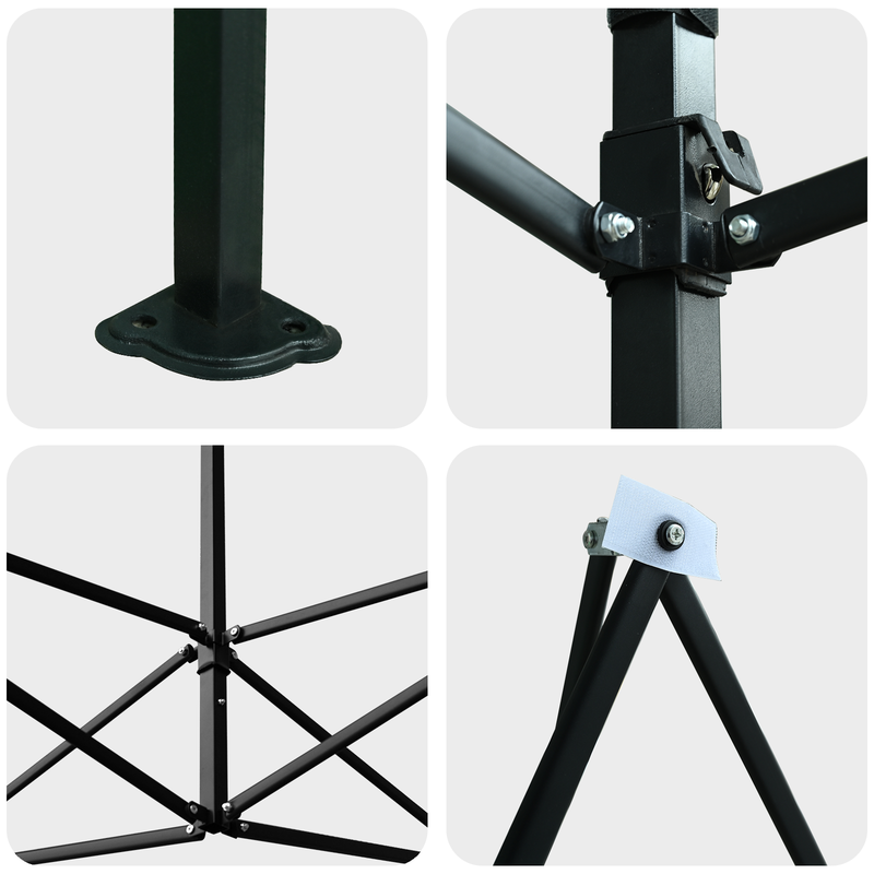 vidaXL Üvegház Pop-up Vázal tetővel Zöld 280 x 410 x 315 cm Acél
