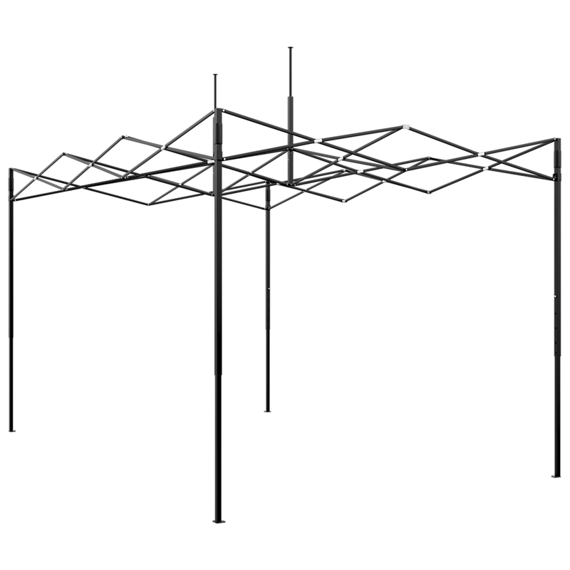 vidaXL Üvegház Pop-up Vázal tetővel Zöld 280 x 410 x 315 cm Acél