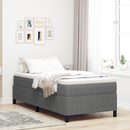 vidaXL Boxrugós ágy Világosszürke 90 x 200 cm Bársonyos szövet