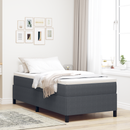 vidaXL Boxrugós ágy Sötétszürke 90 x 200 cm Bársonyos szövet