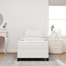 vidaXL Boxrugós ágy Krémszínű 90 x 200 cm Bársonyos szövet