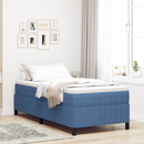 vidaXL Boxrugós ágy Kék 100 x 200 cm Bársonyos szövet