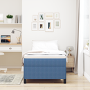 vidaXL Boxrugós ágy Kék 100 x 200 cm Bársonyos szövet