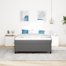vidaXL Boxrugós ágy Világosszürke 140 x 200 cm Bársonyos szövet