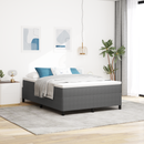 vidaXL Boxrugós ágy Világosszürke 160 x 200 cm Bársonyos szövet