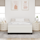 vidaXL Boxrugós ágy Krémszínű 160 x 200 cm Bársonyos szövet