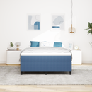 vidaXL Boxrugós ágy Kék 160 x 200 cm Bársonyos szövet