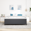vidaXL Boxrugós ágy Sötétszürke 180 x 200 cm Bársonyos szövet