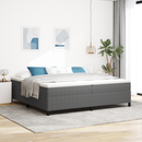 vidaXL Boxrugós ágy Világosszürke 200 x 200 cm Bársonyos szövet