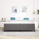 vidaXL Boxrugós ágy Világosszürke 200 x 200 cm Bársonyos szövet