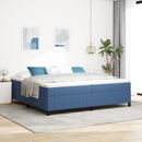 vidaXL Boxrugós ágy Kék 200 x 200 cm Bársonyos szövet