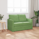vidaXL Kanapéágy Világos zöld 204 x 122 x 60 cm Bársony