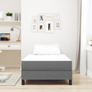 vidaXL Ágy Matrac matracmal Világosszürke 80 x 200 cm szövet