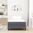 vidaXL Ágy Matrac matracmal Szürke 90 x 200 cm szövet