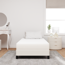 vidaXL Ágy Matrac matracmal Krém 90 x 200 cm szövet