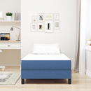 vidaXL Ágy Matrac matracmal Kék 90 x 200 cm szövet