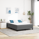 vidaXL Ágy Matrac matracmal Világosszürke 140 x 190 cm szövet