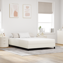 vidaXL Ágy Matrac matracmal Krém 140 x 200 cm szövet